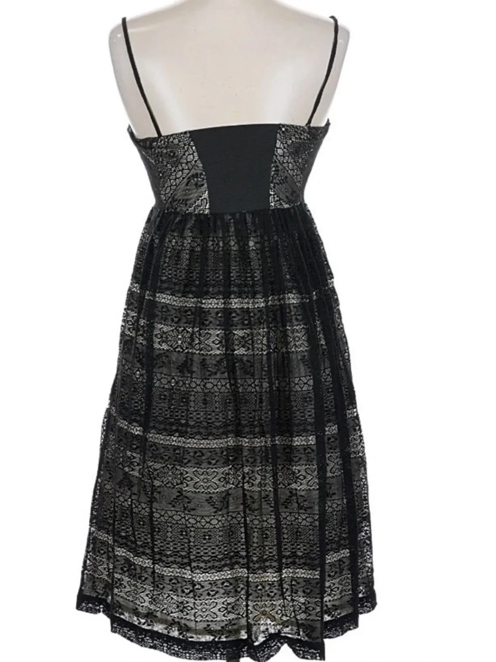 Moulinette Soeurs Anthropologie Black Lace Dress 4 Small Whimsigoth Sleeveless